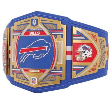 Buffalo Bills WWE Legacy Title Belt with 2mm metal plates and team logo on a championship-style strap