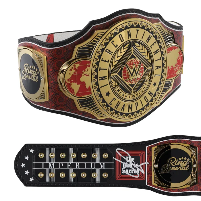 gunther-wwe-autographed-intercontinental signature series championship replica title belt