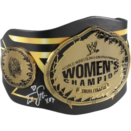 trish stratus wwe autographed 25 years anniversary signature series replica title belt